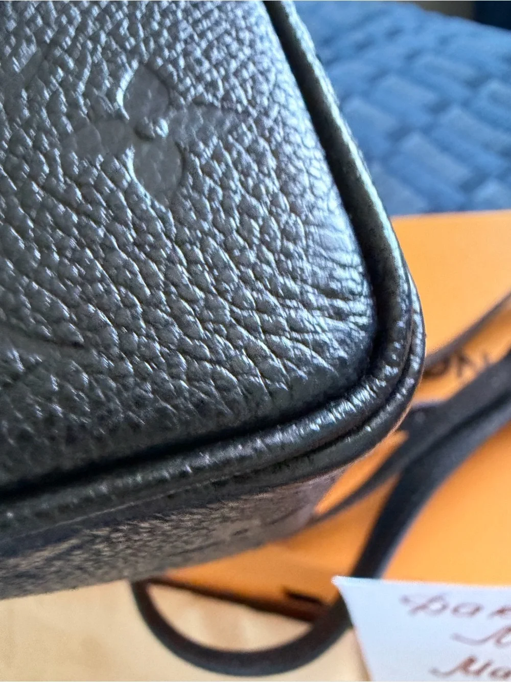 Louis Vuitton nano speedy monogram empreinte leather